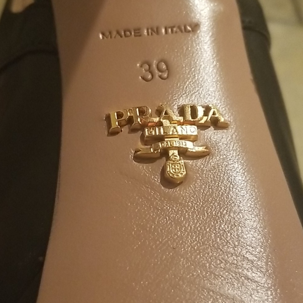 Authentic prada open toe stillettos